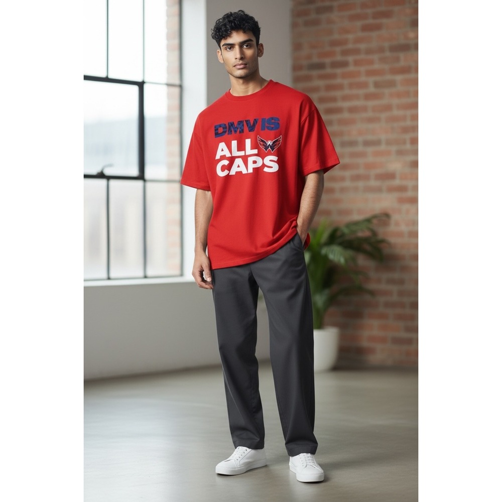 831 Route One Apparel Washington Capitals DMV IS ALL CAPS Red T-Shirt Mens S NWT